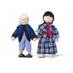 Casuta din lemn natur P+2 cu anexa, balcoane si terasa cu mobilier si accesorii incluse 